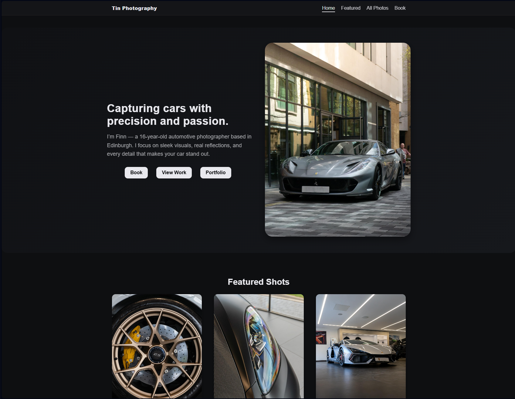 Tin Photography Homepage